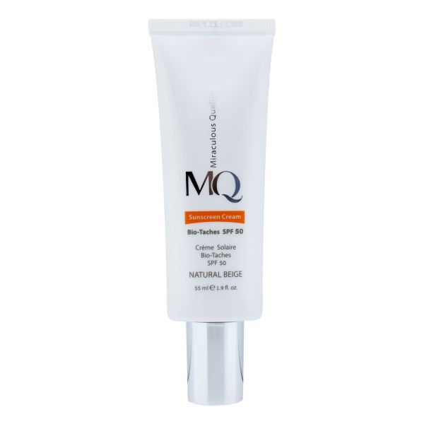 کرم ضد آفتاب ضد لک SPF 50 بژ طبیعی بایو تاچ ام کیو