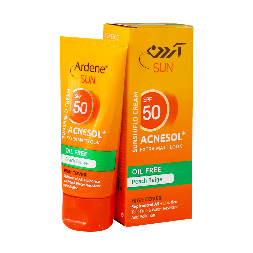 کرم ضد آفتاب آکنه سل SPF50 رنگ بژ هلویی آردن