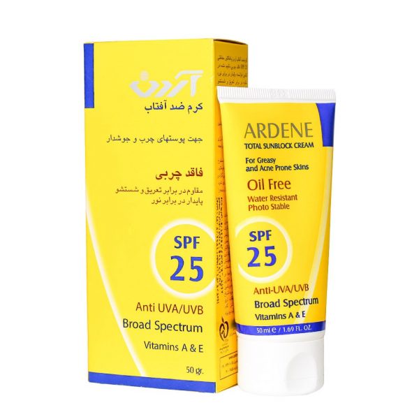 کرم ضد آفتاب SPF 25 پوست چرب آردن