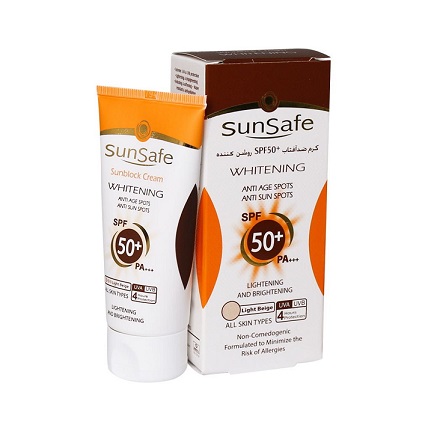 کرم ضد آفتاب SPF50 روشن کننده سان سیف