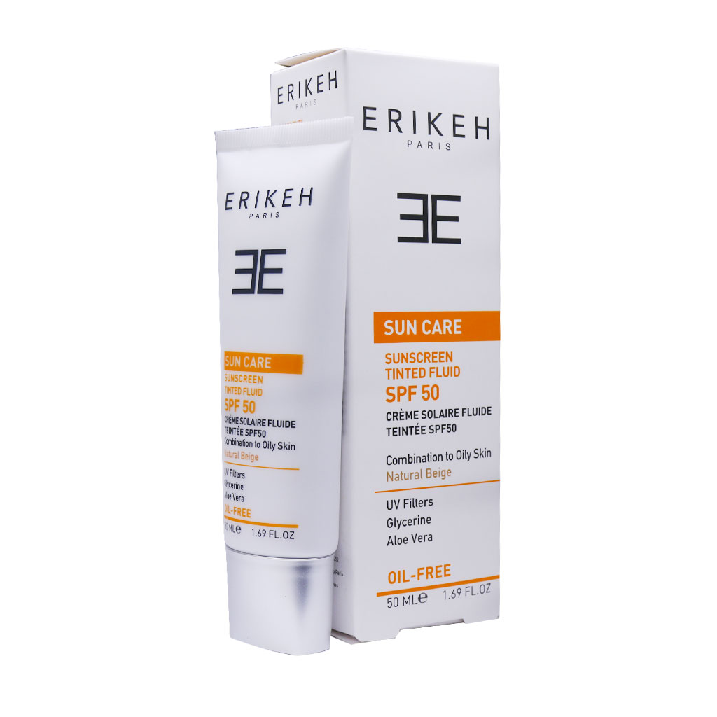 ضد آفتاب فلوئید بژ طبیعی فاقد چربی SPF50 اریکه