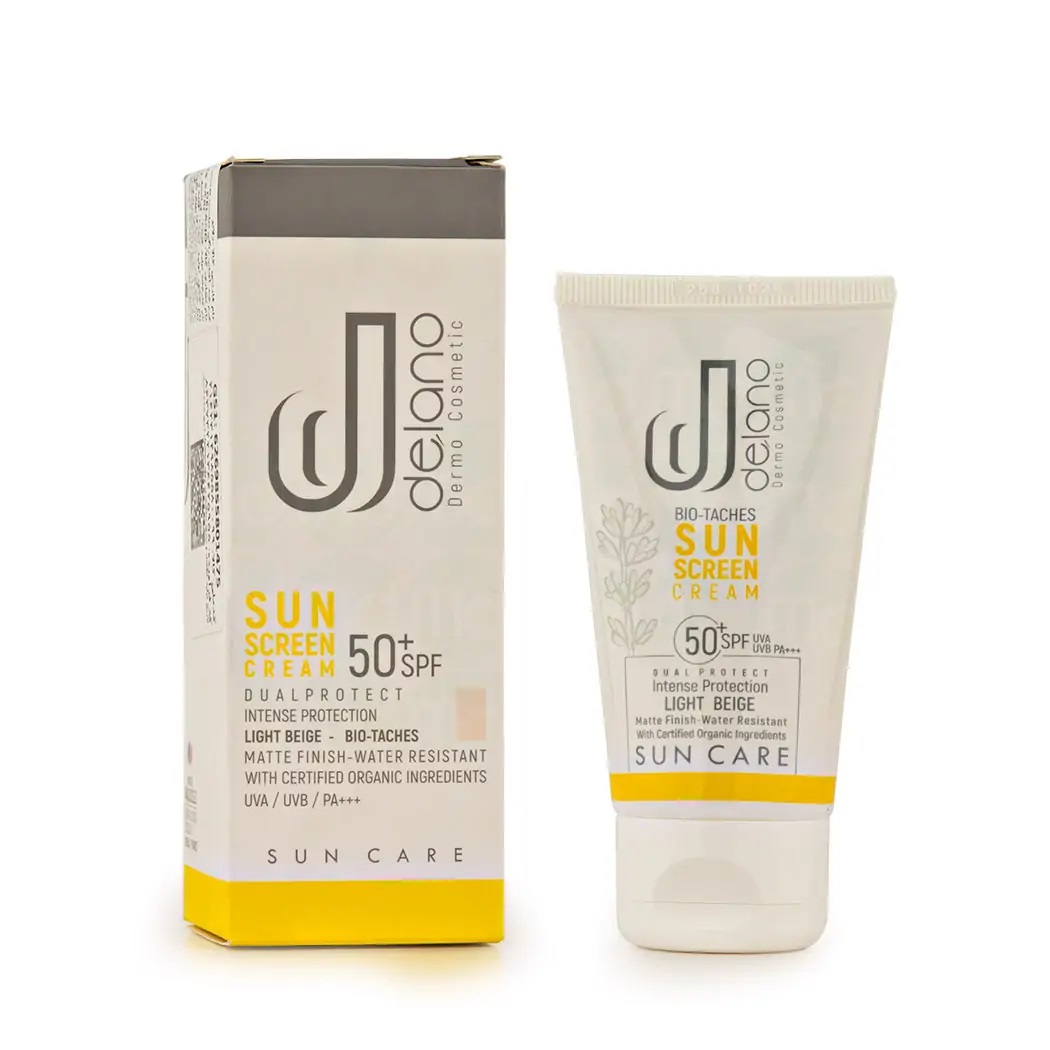 کرم ضد آفتاب بایوتچ دلانو (ضد آفتاب و ضد لک) SPF50 بژ روشن