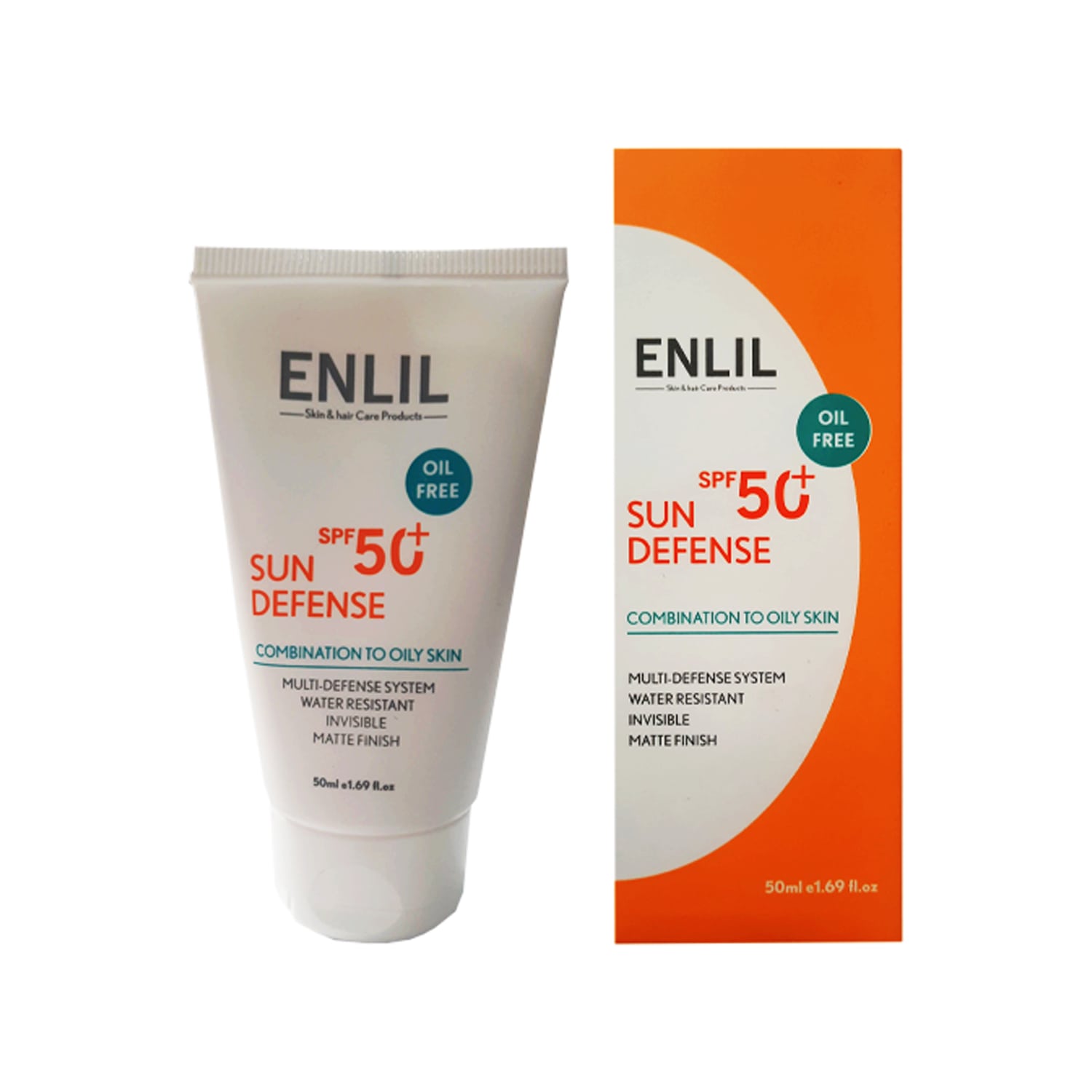 کرم ضد آفتاب سان دیفنس SPF50 پوست چرب انلیل 50 میلی لیتر